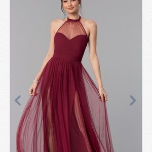 wine colored evening dresses